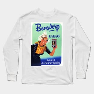 BENSDORP KAKAO Vintage German Cocoa Drink Beverage Advertisement Poster Long Sleeve T-Shirt